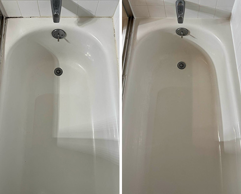 Shower Before and After Our Caulking Services in Auburn, WA