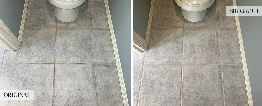 Floor Before and After a Flawless Grout Sealing in Tacoma, WA
